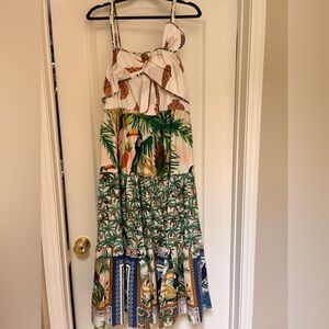 Tropical Print Maxi Dress